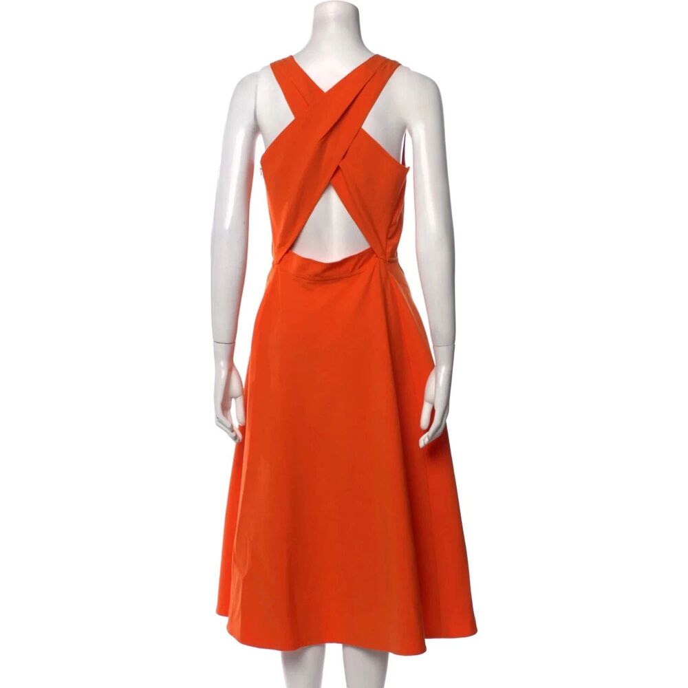 $2890 OSCAR DE LA RENTA 2021 Midi Length Dress Sz 6 - Picture 7 of 10
